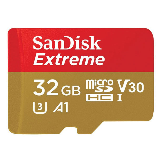 SANDISK SDSQXAF-032G-GN6MN 32GB MICRO SDHC EXTREME A1 V30, UHS-I/ U3, 100MB/s ,NO  SD ADAPTER