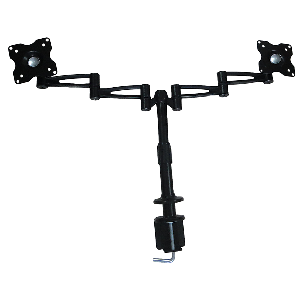 Two-Screen 10-25" Desk Monitor TV Plasma LED LCD Work Mount