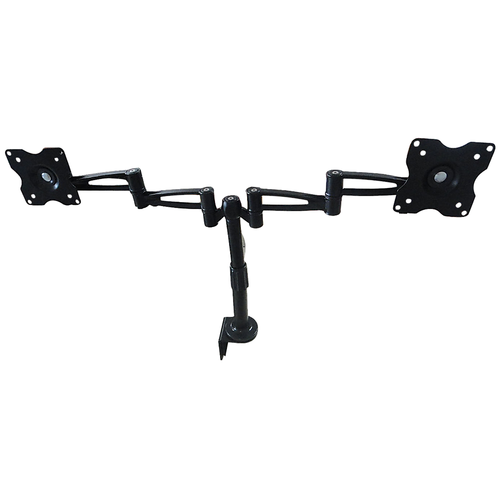 Two-Screen 10-25" Desk Monitor TV Plasma LED LCD Work Mount