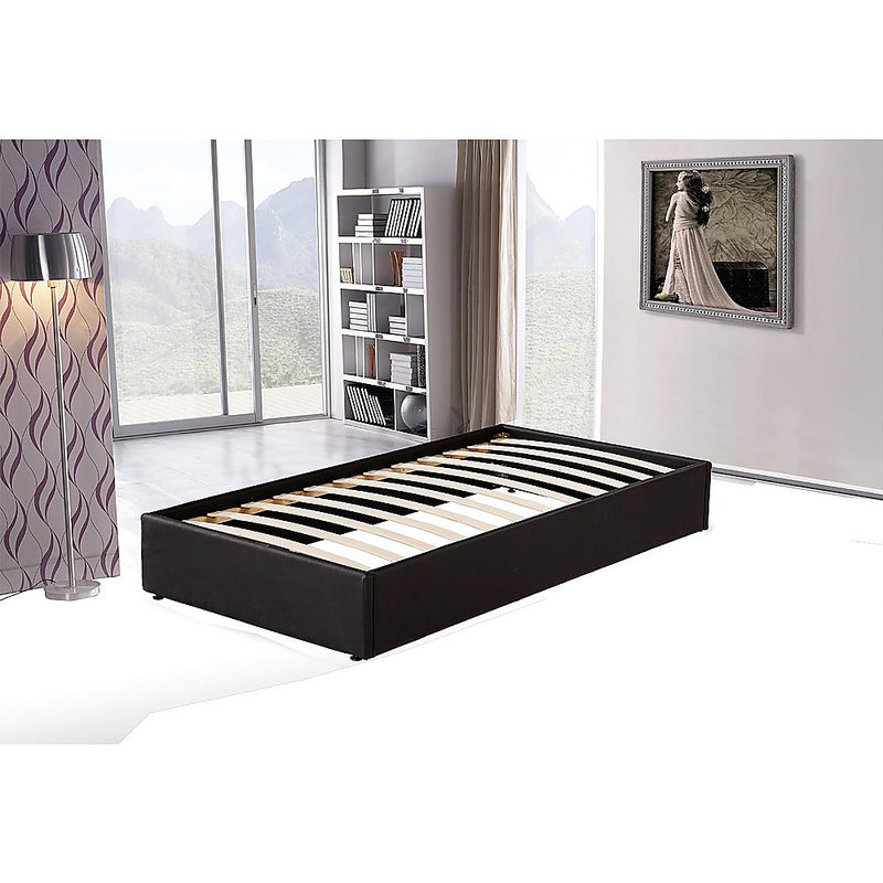 PU Leather Single Bed Ensemble Frame