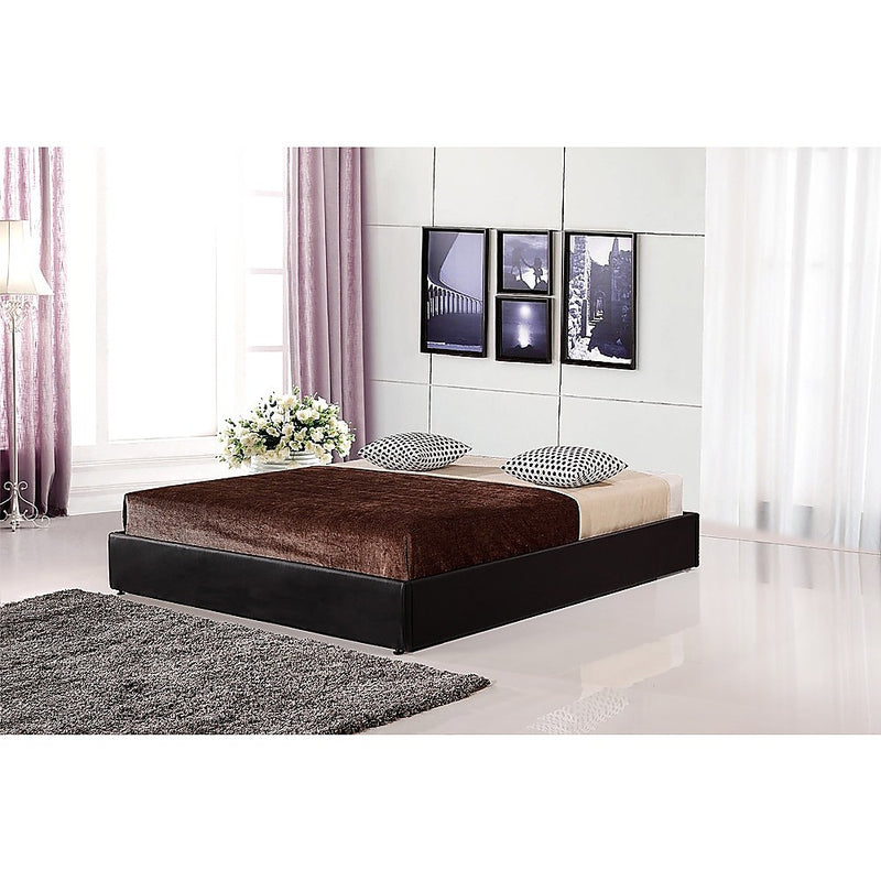 PU Leather Double Bed Ensemble Frame