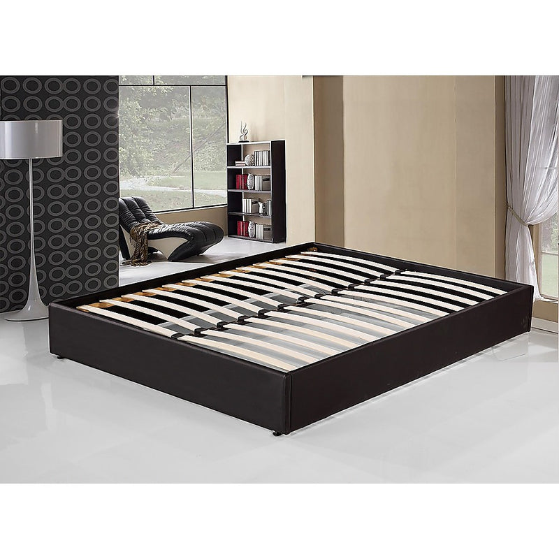 PU Leather Double Bed Ensemble Frame