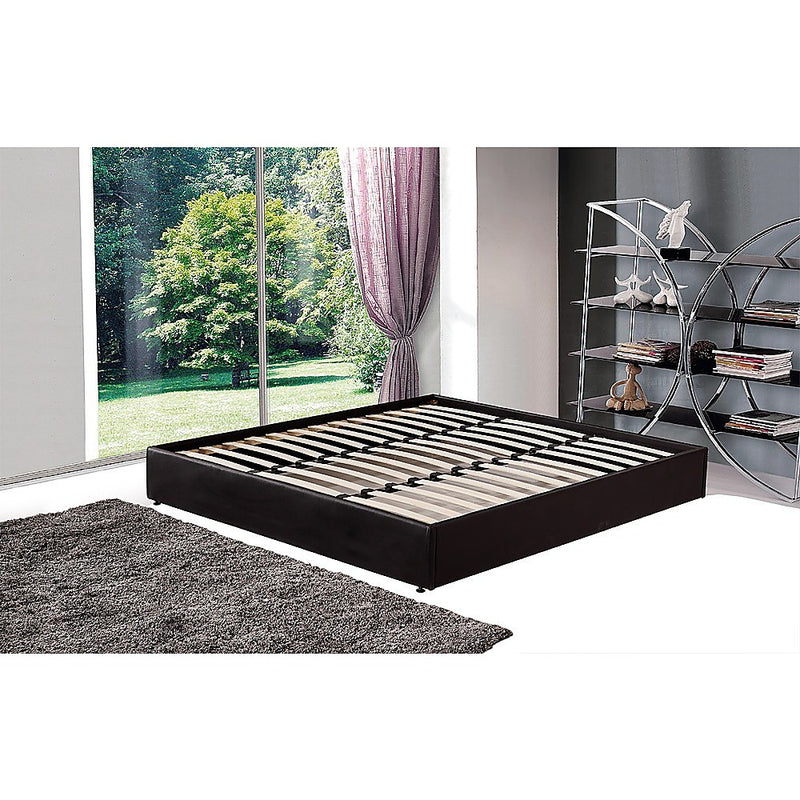 PU Leather King Bed Ensemble Frame