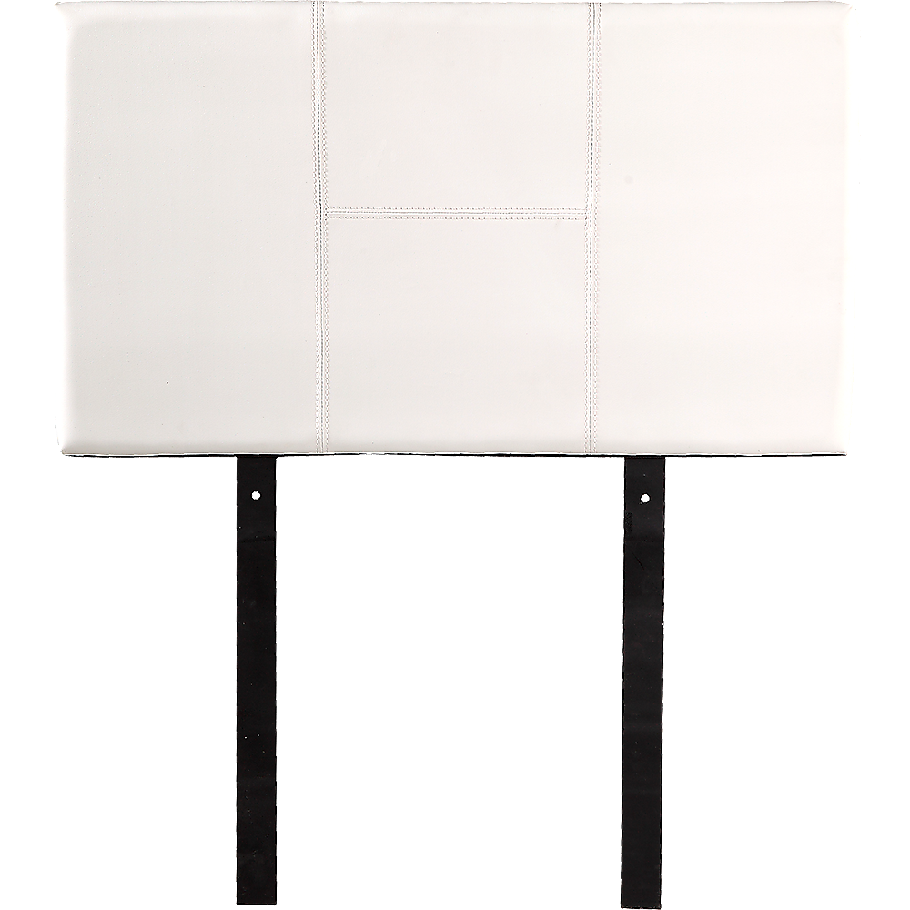 PU Leather Single Bed Headboard Bedhead - White