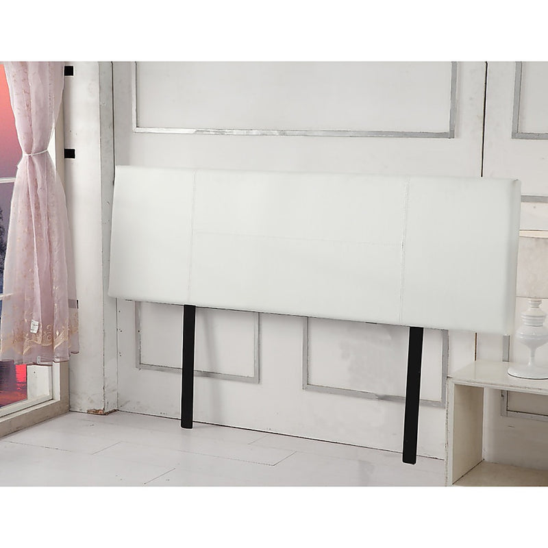 PU Leather King Bed Headboard Bedhead - White