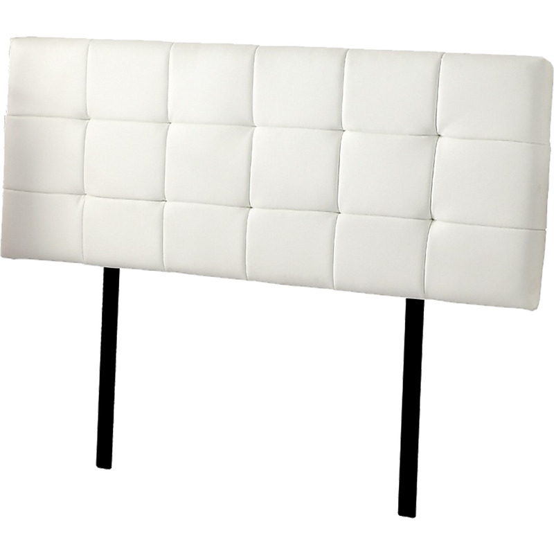 PU Leather Queen Bed Deluxe Headboard Bedhead - White