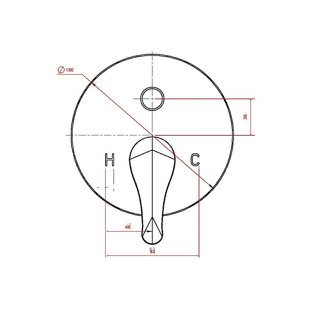 Chrome Bathroom Shower Wall Mixer Diverter w/ WaterMark