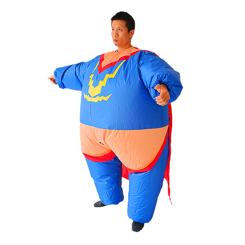 Super Hero Fancy Dress Inflatable Suit - Fan Operated Costume