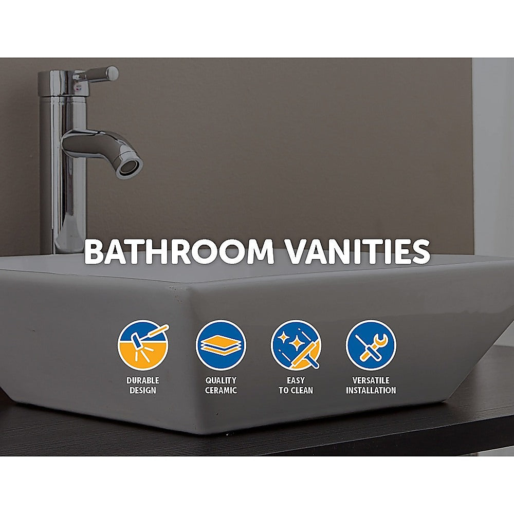 Bathroom Ceramic Rectangular Above Countertop Basin for Vanity