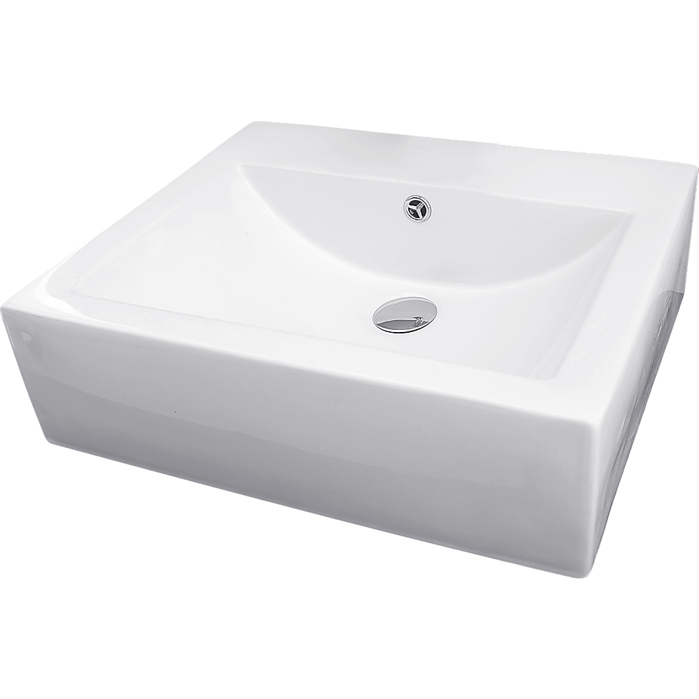 Ceramic Rectangular Above Countertop Basin for Vanity