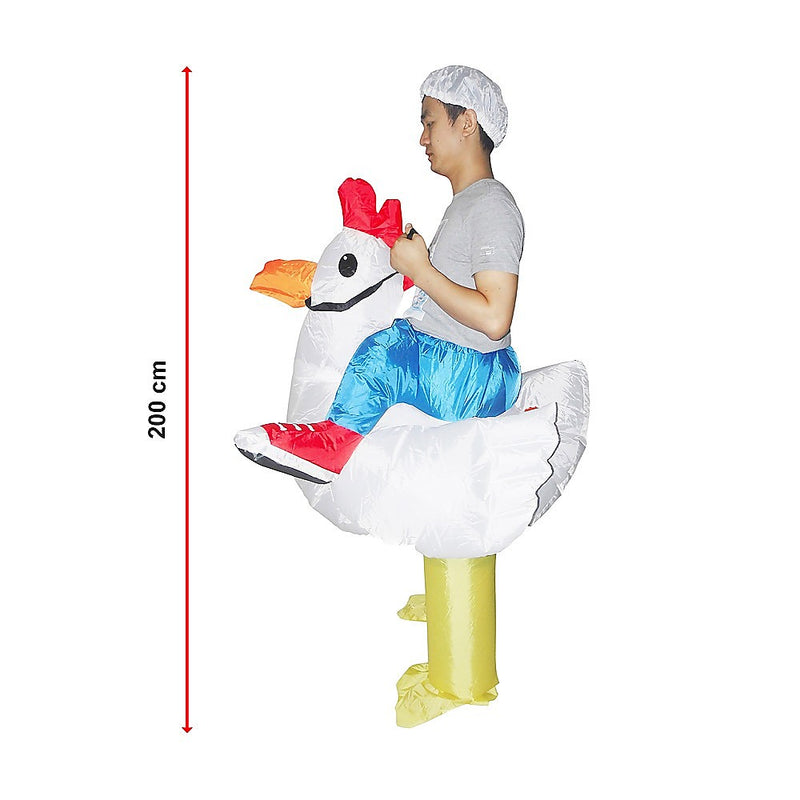 CHICKEN Fancy Dress Inflatable Suit - Fan Operated Costume