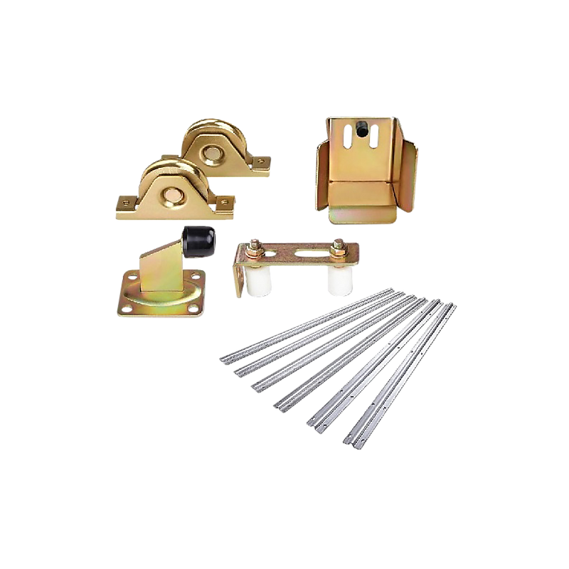 Sliding Gate Hardware Accessories Kit - 6m Track, Wheels, Stopper, Roller Guide