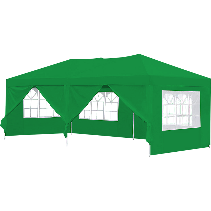 3x6m Gazebo Outdoor Marquee Tent Canopy Green