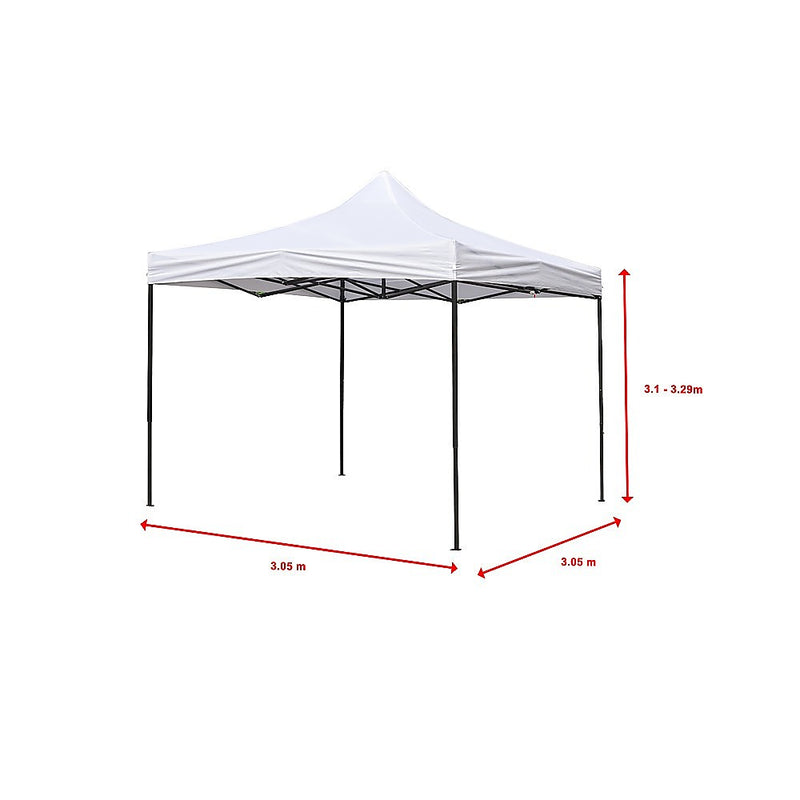 3x3m Easy Pop up Canopy Tent 420D Waterproof UV-Treated Cover Commercial Quality