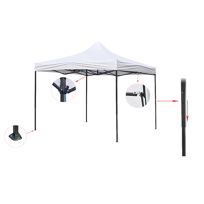 3x3m Easy Pop up Canopy Tent 420D Waterproof UV-Treated Cover Commercial Quality