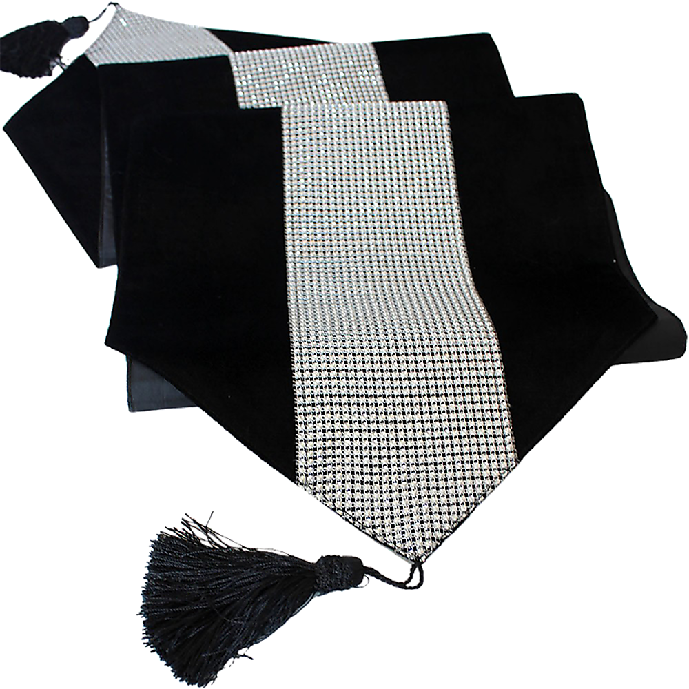 72" Velvet Table Runner + Dining Placemats Table Place Mats Decor